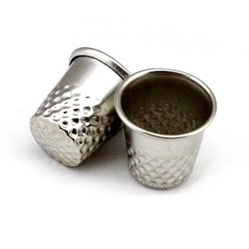 

3 Pcs Thimbles Tailor Sewing Tool Silver Metal Grip Finger Shield Protector Pin Needle Handworking Sew Machine Accessory MF999