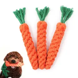 1 шт. товары для домашних животных товары для собак игрушки для собак Щенок Хлопок морковь в форме жевания Узел игрушка Прочный Плетеный