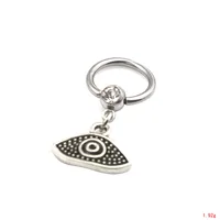 BN0318 10PCS Free Shipping harmless piercing  body jewelry helix ear nose tragus tiny swirl heart crystal evil eye nipple rings