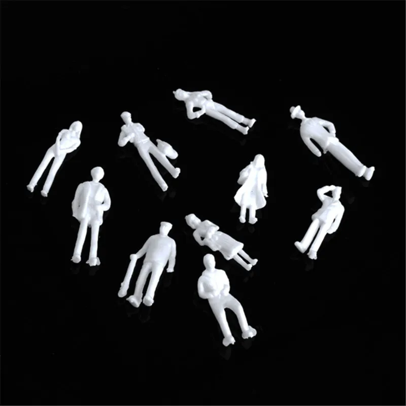 

100PCS Figures 1:75/1:100/1:200 Scaled Models Train Building People for Layout Diorama