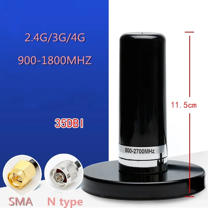 Sinal de Longa n tipo Masculino Alto Ganho 3g 4g Veículo - Carro Ventosa Antena Cabo Base Magnética Monte Distância Sma 35dbi Gsm 2.4g 6 Antenas para comunicações