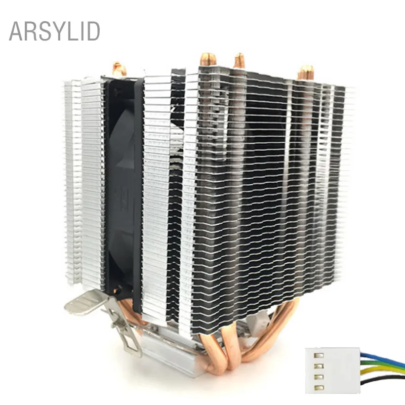 ARSYLID 4PIN 4 أنابيب الحرارة وحدة المعالجة المركزية برودة 9 سنتيمتر التبريد مروحة ل إنتل LGA775 1151 1366 2011 تبريد ل AMD AM3 AM4 مروحة مشعاع