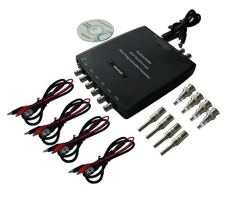 Hantek 1008C 8CH USB Scope DAQ Программируемый генератор 8 каналов 2.4MSa/s DHL EMS SHIPPING | Инструменты