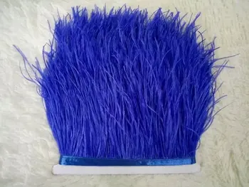 

Royal Blue Ostrich Feather Trim 10 Yards per lot Ostrich Fringe Trim bulk wholesale Feathers for wedding