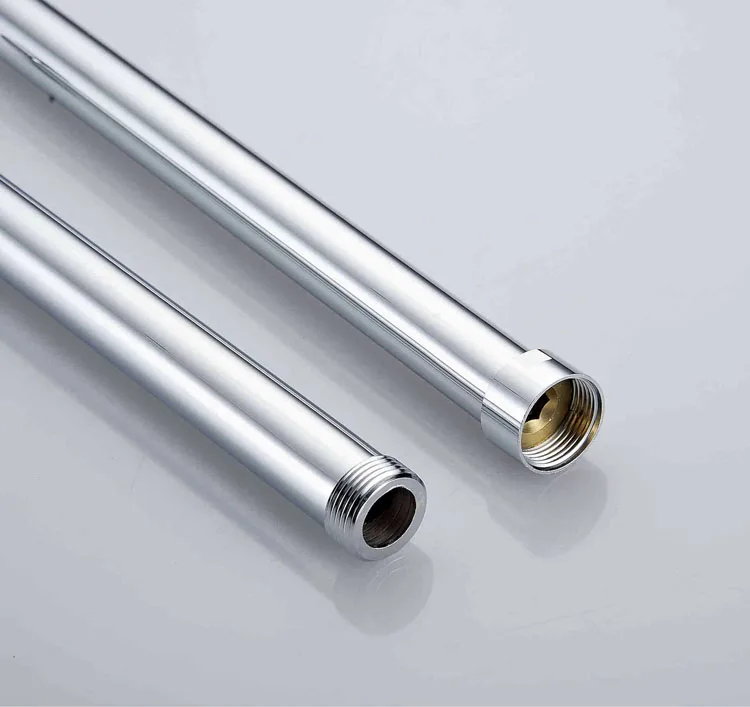 Shower Pipe Extension Shower Head Extender Height Adjustable Shower Bar Brass Shower Tube Extend Pipe 30 40 50CM Extension Tube Bar Heighten pipe sliding bar shower tube lengthen pipe bathroom