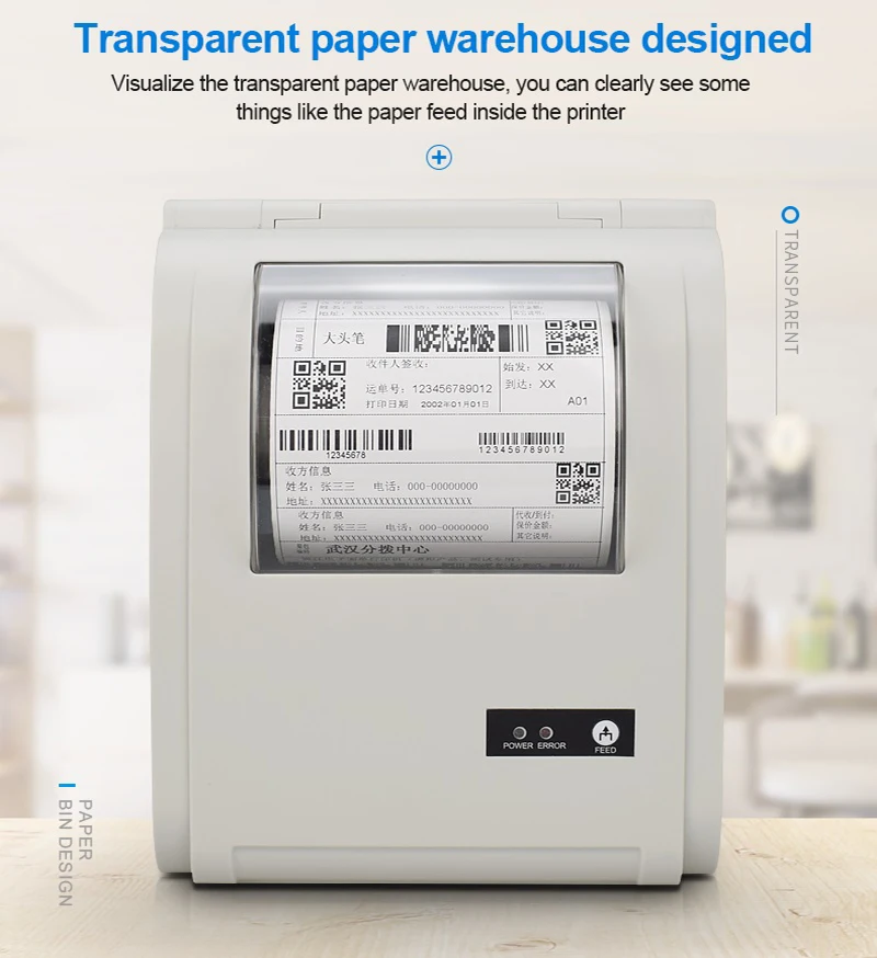 110mm label maker barcode bluetooth cell photo sticker receipt shipping thermal photo printer with print speed 160mm/s