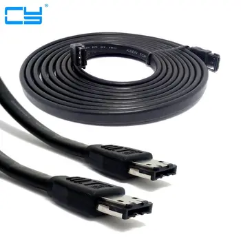 

3.3FT 7Pin ESATA Male to Male Adapter Extension Cable Cord Black for better EMI and impedance Black 1M