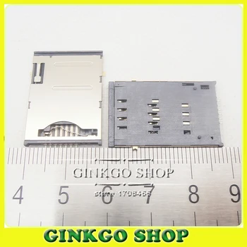 

5pcs/lot Mobile Phone Sim card Slot 9P 8+1P Self Push SIM card connector For Tablet PC Free Shipping