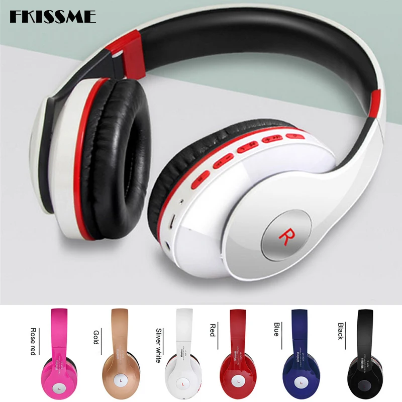 

FKISSME Wireless Bluetooth Headphones Foldable Stereo Headset Music Earphone with Microphone Support TF Card MP3 FM Radio AUX