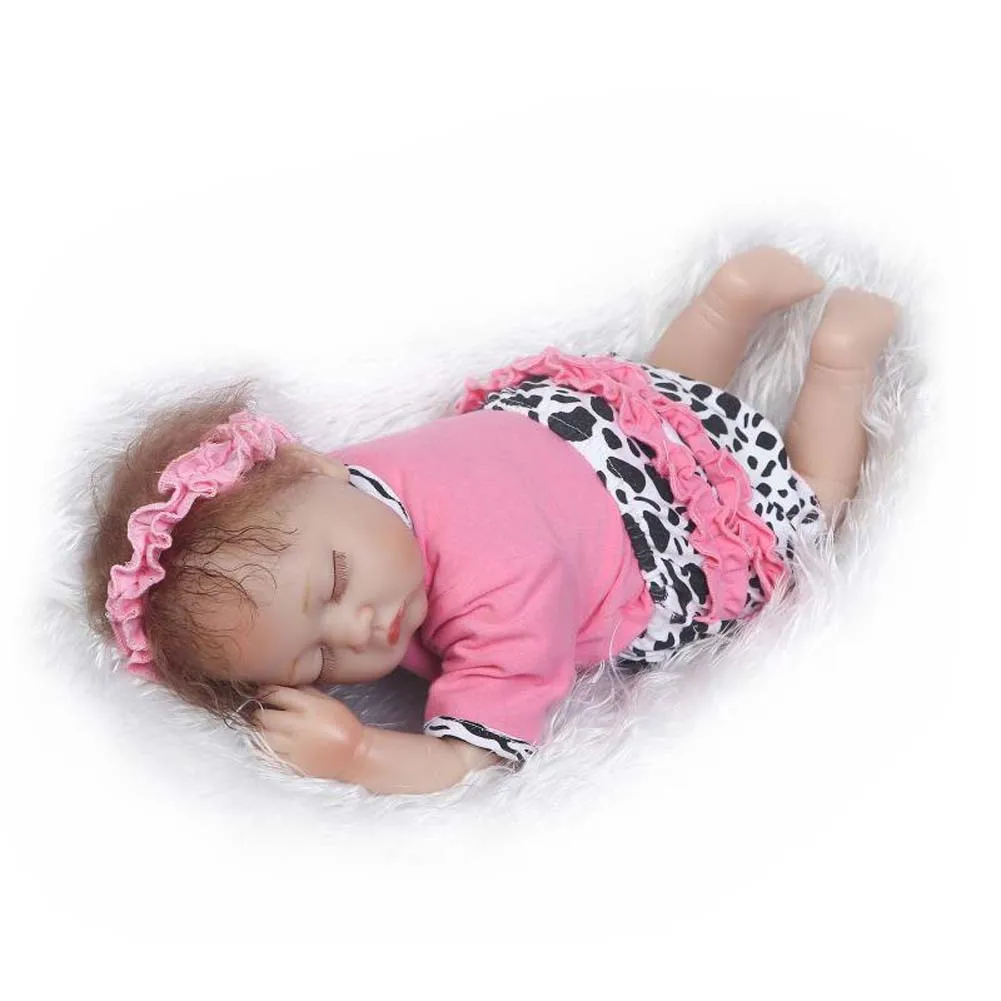 

NPK 40cm/16inch Baby Reborn Doll Silicone Lifelike Infant Kids Girls Doll Toy Photograph Props BM88