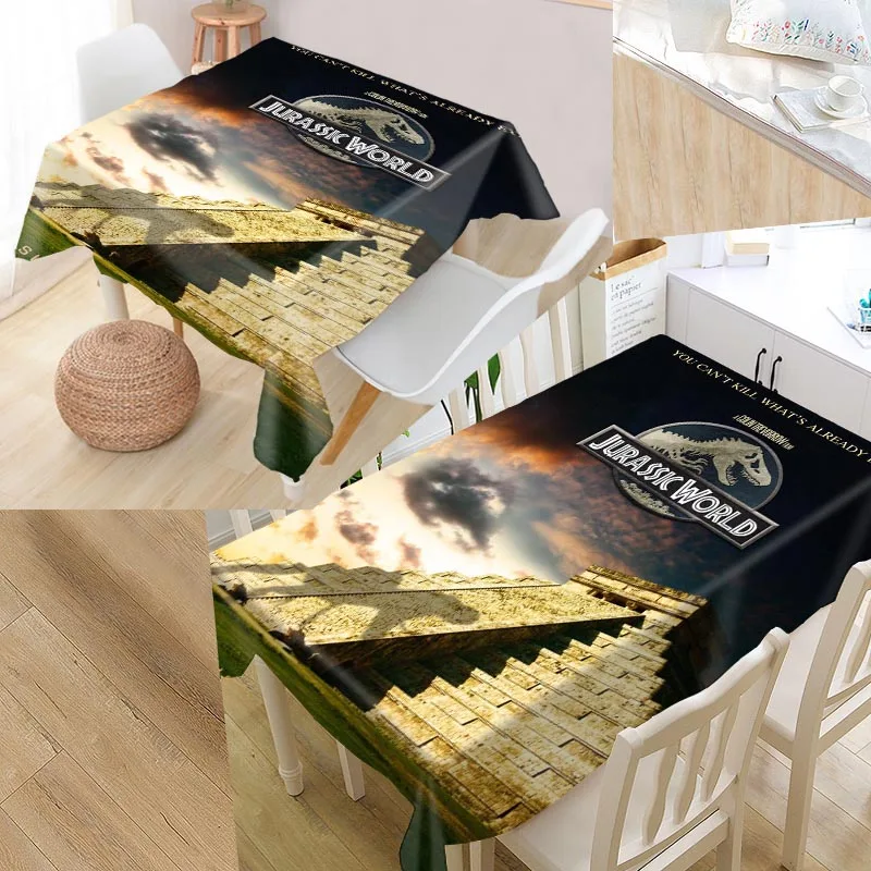 Jurassic Park Custom Table Cloth Oxford Print Rectangular Waterproof Oilproof Table Cover Square Wedding Tablecloth P - Цвет: 6