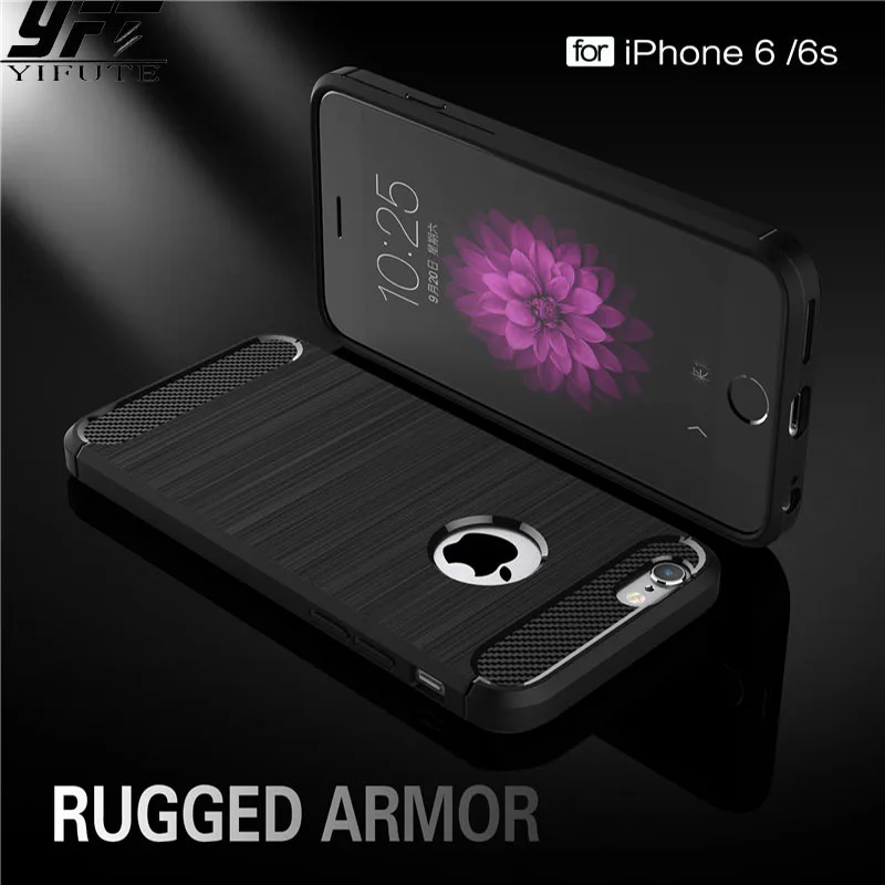 

YIFUTE 2017 For iPhone 6 Case New Luxury Carbon Fiber Phone Cases Soft Anti-Knock Anti-Skid Cover For iPhone 6s Case Capa Coque