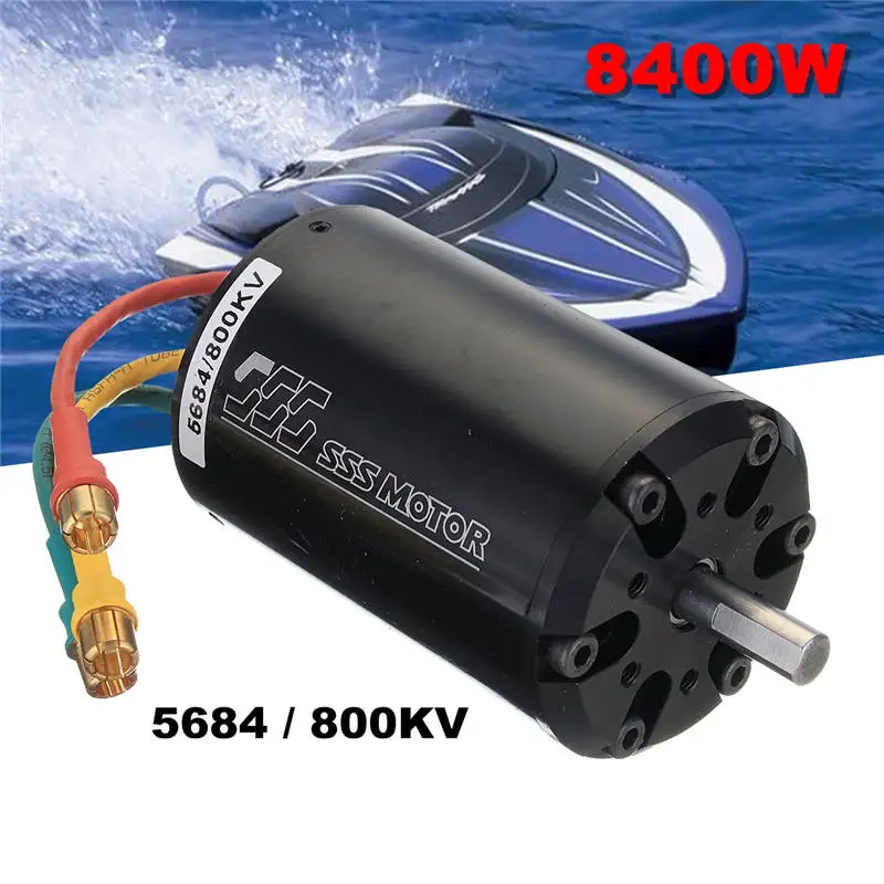 

SSS 5684/800KV 8400W Brushless Motor 6 Poles W/O Water Cooling For RC Boats