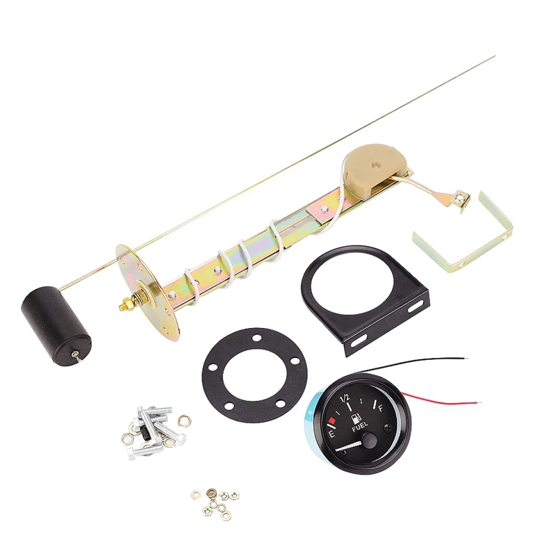 Ceny 52Mm uniwersalny miernik paliwa samochodowego czarna powłoka wskaźnik poziomu czujnik pływakowy w motoryzacji wskaźnik 12V
