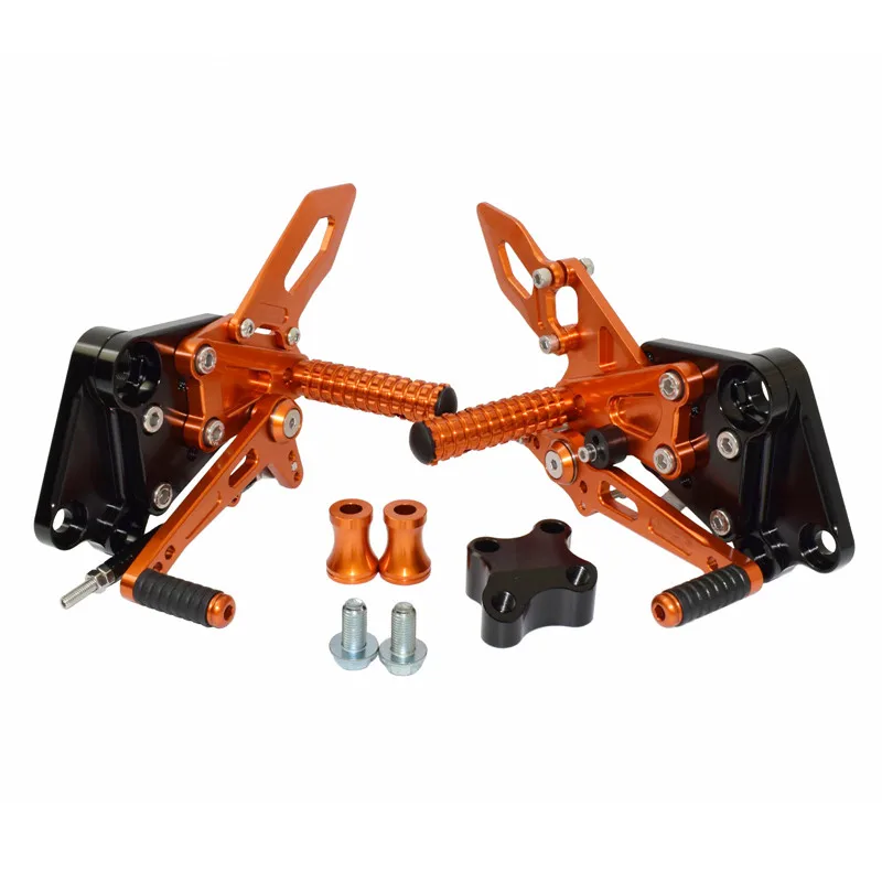 Waase для KTM Duke 125 200 390 Duke125 Duke200 Duke390 Регулируемые задние наборы Rider Rearset подножки для ног - Цвет: Orange