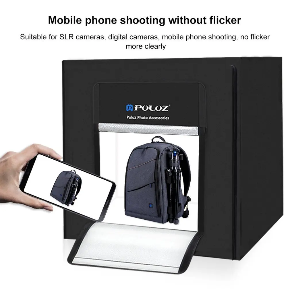PULUZ 80cm Lightbox Photo Studio Softbox US Plug White Light Photo