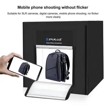 

PULUZ 80cm Lightbox Photo Studio Softbox US Plug White Light Photo Lighting Studio Shooting Tent Box Kits & Photography Backdrop