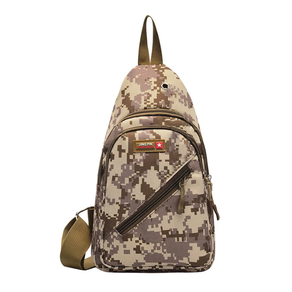 

Man's Cross Body Men Oxford Cloth Camouflage Chest Bag Crossbody Shoulder Bag Sports Outdoor Leisure Multi-function Bag