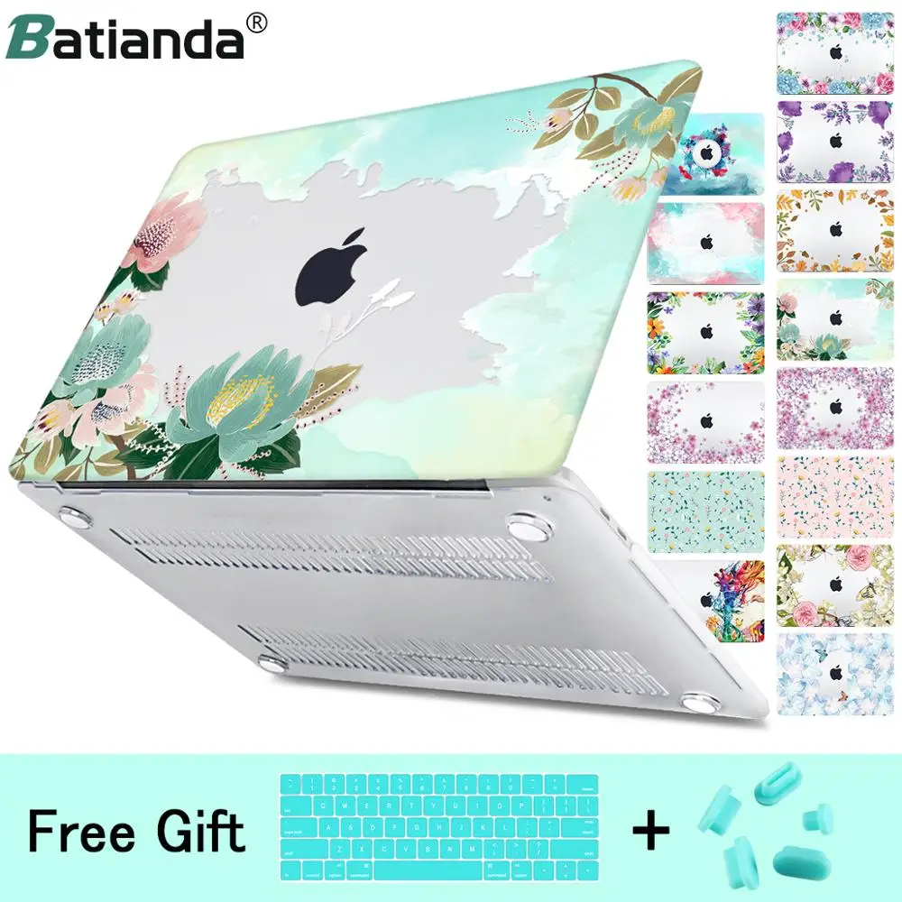 Floral Style Case For Macbook Air 11 12 A1534 Pro Retina13 15 A1989