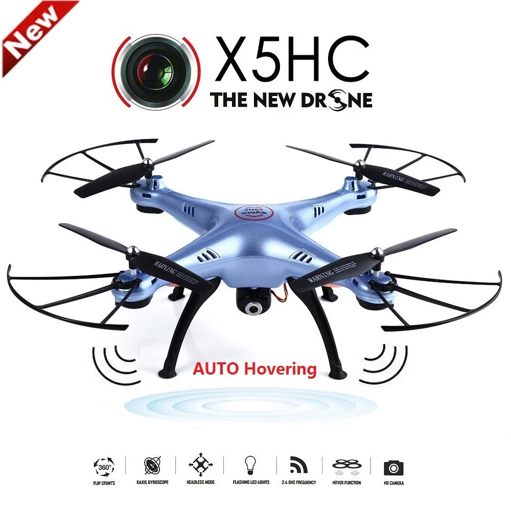 Buy Cheap SYMA X5HC 4-CH 2.4GHz 6-Axis RC Quadcopter With 2MP HD Camera AUTO Hovering Headless Mode RC Drone SYMA X5SC Upgraded Version