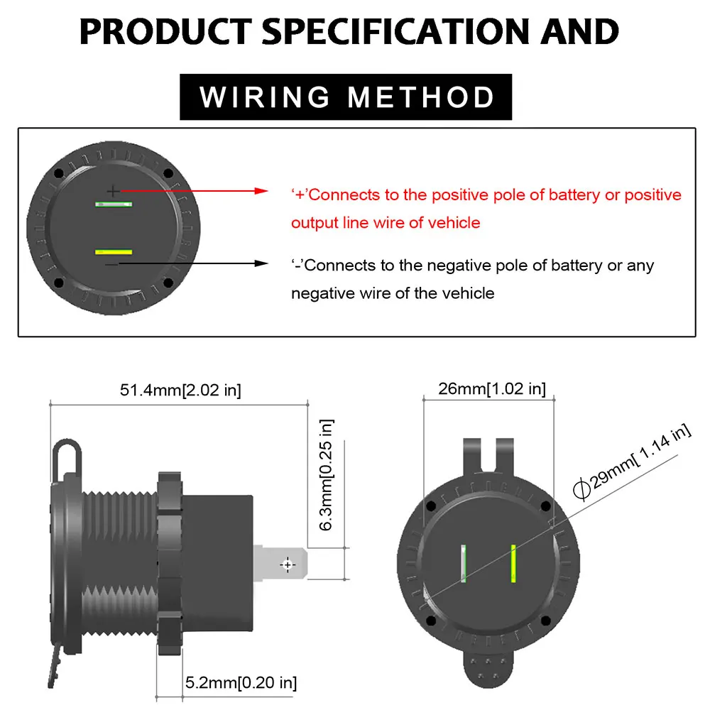 Buendeer 5 V/2.4A QC 3,0 автомобильный адаптер прикуривателя для мотоцикла с двумя usb-разъемами для быстрой зарядки для samsung s8 s9 huawei