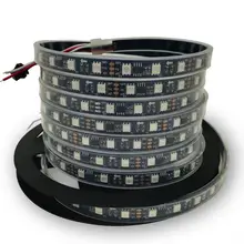 rgb led stripe WS2812 IC 5V led strip 5m rgb 5050 Addressable WS2811 DC12V 2811 IC RGB Smart LED Pixels Strip Black PCB цена rgb led stripe WS2812 IC 5V led strip 5m rgb 5050 Addressable WS2811 DC12V 2811 IC RGB Smart LED Pixels Strip Black PCB цены онлайн