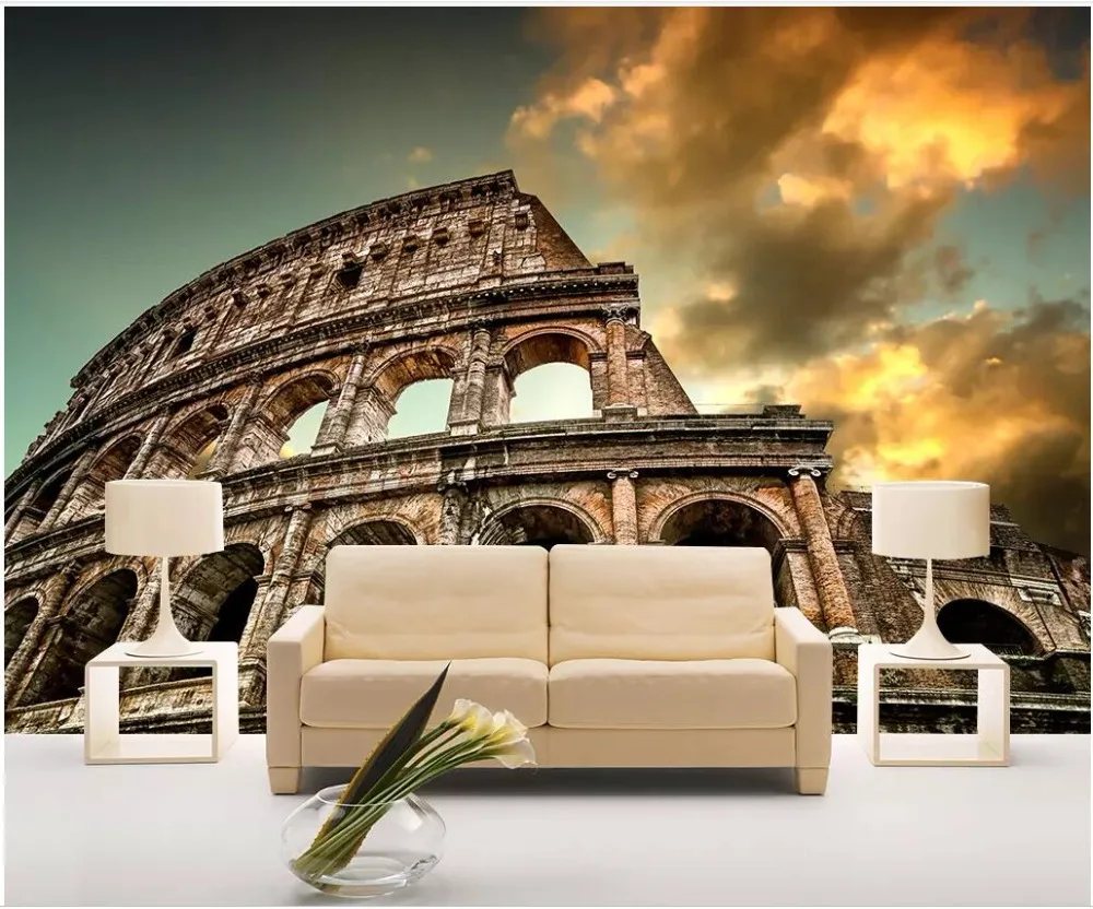 3d wall papers custom photo mural Roman Architecture Colosseum background living room Home decor wallpaper for walls 3 d | Обустройство