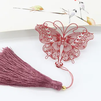 

1pcs Dancing Dance Butterfly Metal Art Creative Hollow Stainless Steel Fringe Classical Chinese Style Creative Gift Bookmark