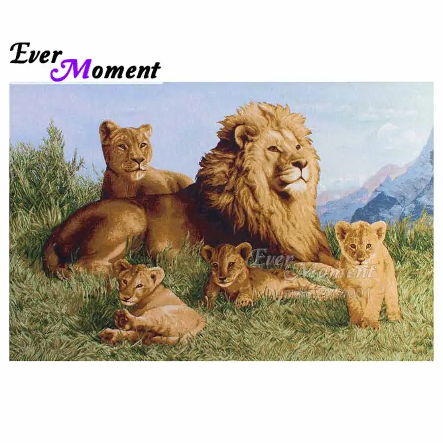 Картина из бисера с изображением семейных животных 5 d|diamond embroidery full|mosaic kitpainting