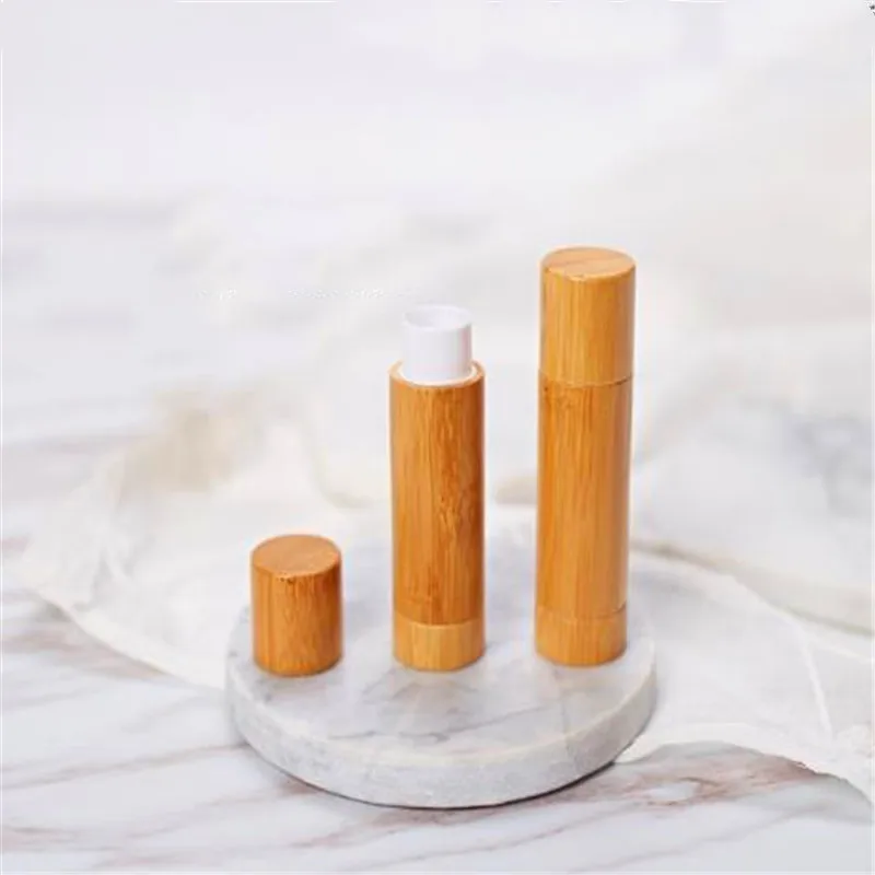 

1Pc 5g Bamboo Lipstick Tube Empty Lip Gross Container Lipstick Tube DIY Container Lip Balm Tubes New