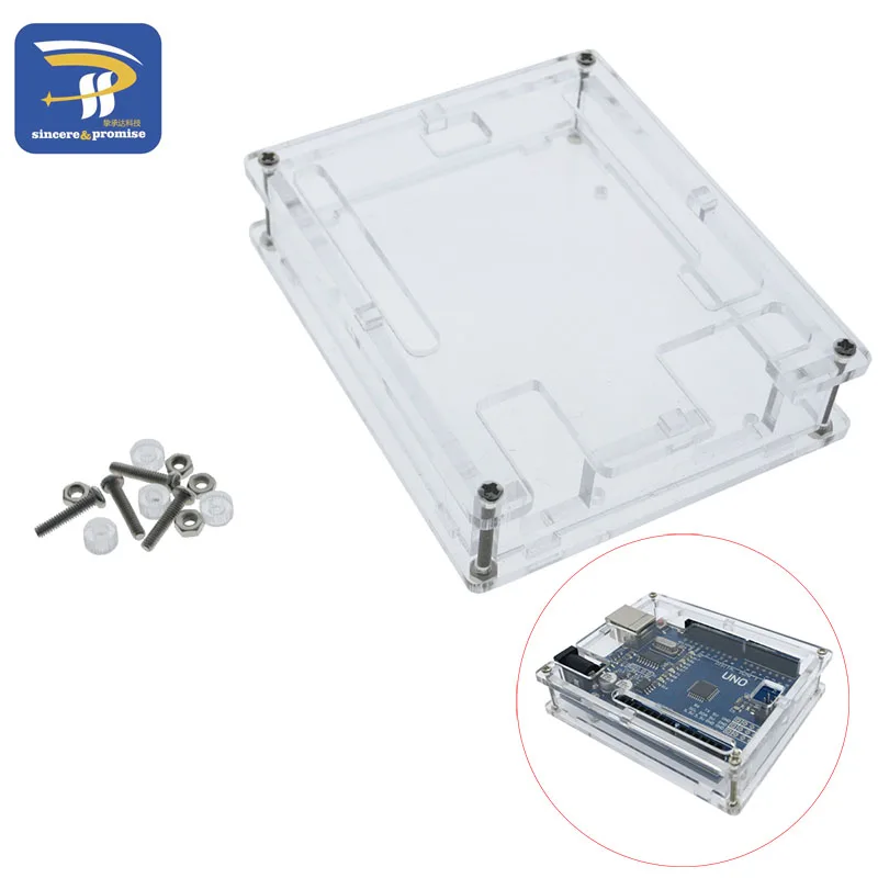 

One set Transparent Box Case Shell for Arduino UNO R3