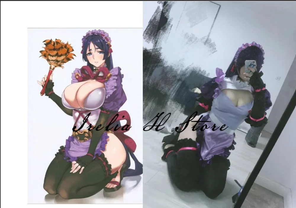 Raikou Minamotono FGO Косплей Fate/Grand Order Raikou Minamotono сексуальное платье горничной костюм для косплея