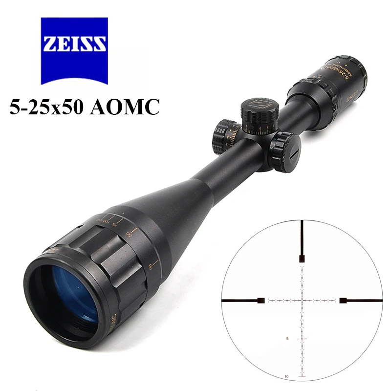 

ZEISS 5-25X50 Golden Marking Optics Riflescope Red And Green Retical Fiber Optic Sight Scope Rifle Hunting Scopes