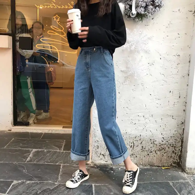 calça jeans cintura larga