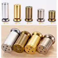 4Pcs/Lot Round Dia.50mm Zinc Alloy Adjustable Leveling Leveler Leg Feet For Sofa Bed Cabinet TV Gold Bronze