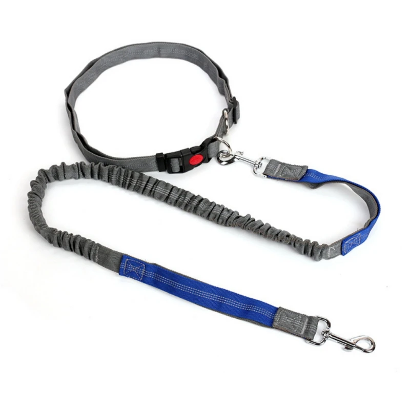 

Pet Net Cloth Sports Bag Elastic Belt Hands Free Retractable Leash Running Walking Set for Large Small Dog For Puppy