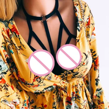 

Mooistar YWCW Sexy Women Girl Hollow Out Elastic Cage Bra Bandage Strappy Halter Bra free shipping