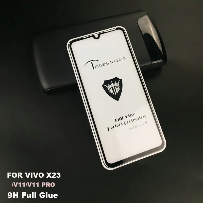 

Full Cover Full AB Glue Tempered Glass Screen Protector Film for vivo V11 for vivo V11 Pro for vivo X23 6.41" Anti fingerprint
