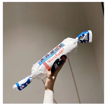 

New Bag Woman 2019 Cute Canvas White Rabbit Creamy Candy Creative Bag Woman Shoulder Bags Crossbody Bags