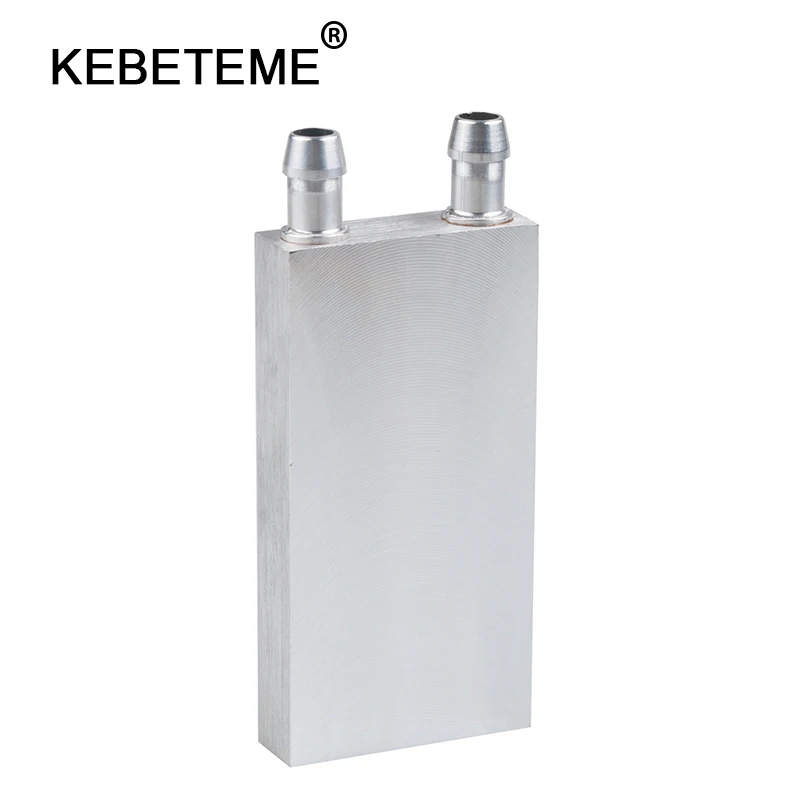 KEBETEME, различные размеры, основной алюминиевый блок водяного охлаждения для ПК, ноутбука, процессор, водяное охлаждение, жидкий кулер, система теплоотвода