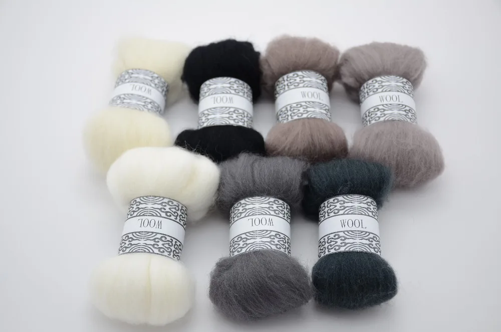 DIY Needle felt 70s wool felt poke fun soft feeling Wool Tops Roving DIY Spin 