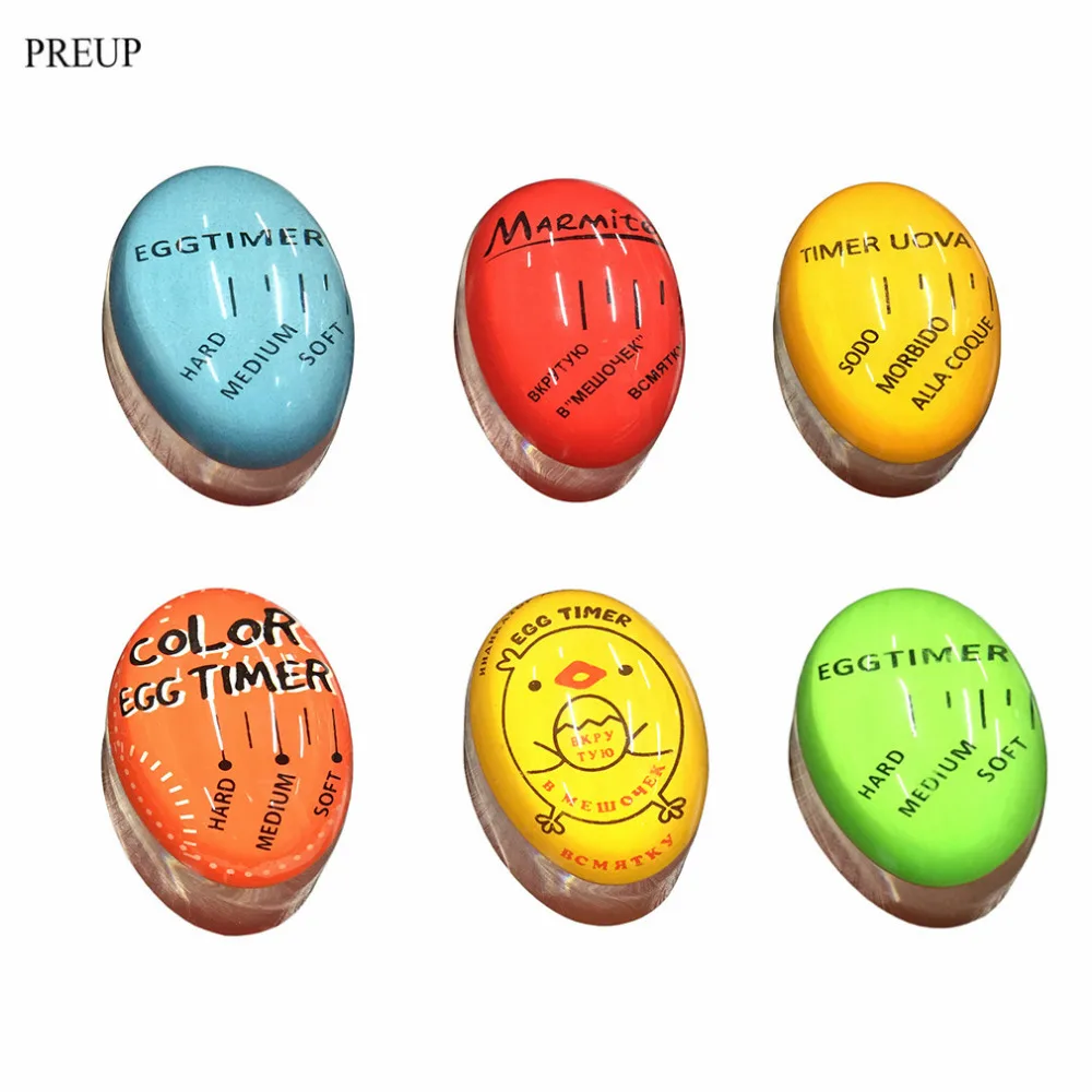

PREUP Portable Size Home Kitchen Egg Timer Useful Color Changing Boiled Eggs Cooking Helper Kitchen Eggs Cooking Supplies