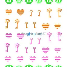 2 шт. yg021 неоновый Дизайн ногтей воды Наклейка ногтей Вода перевода Стикеры