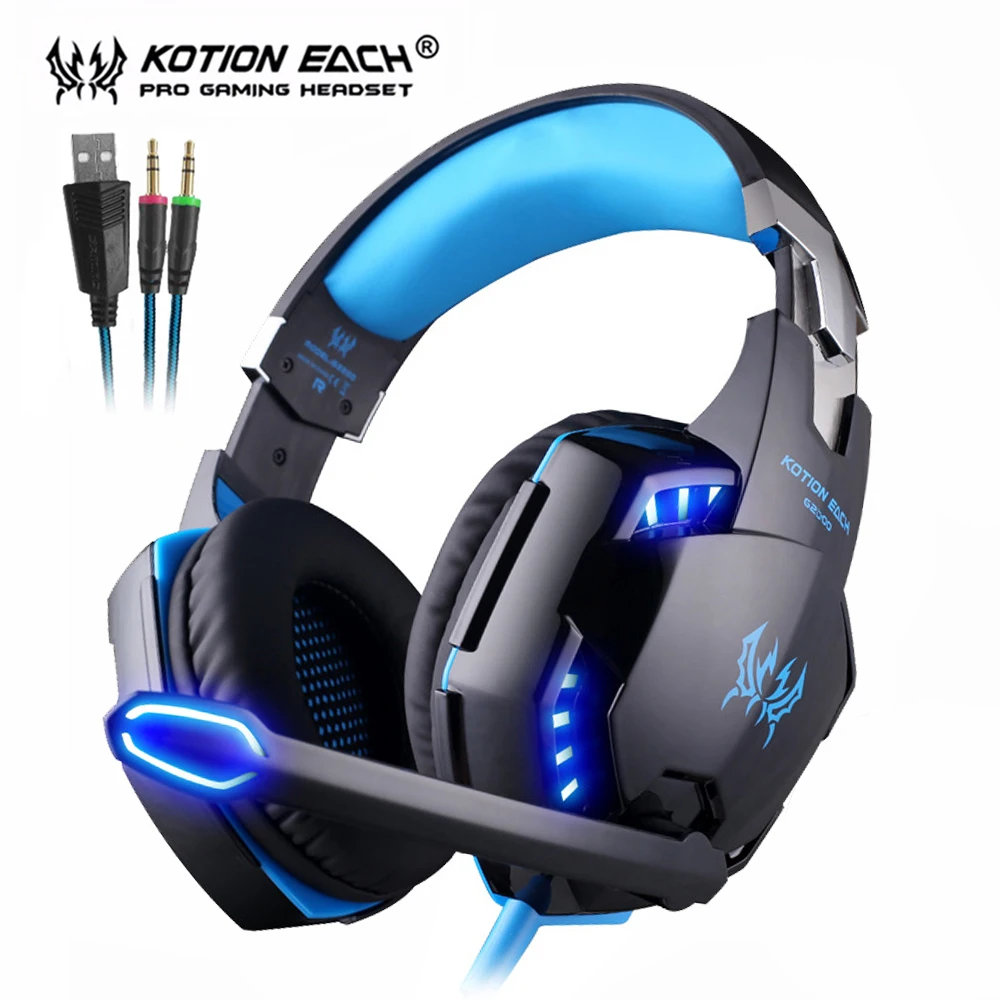 KOTION EACH G2000 Gaming Headphone casque Deep Bass with Mic Earphone