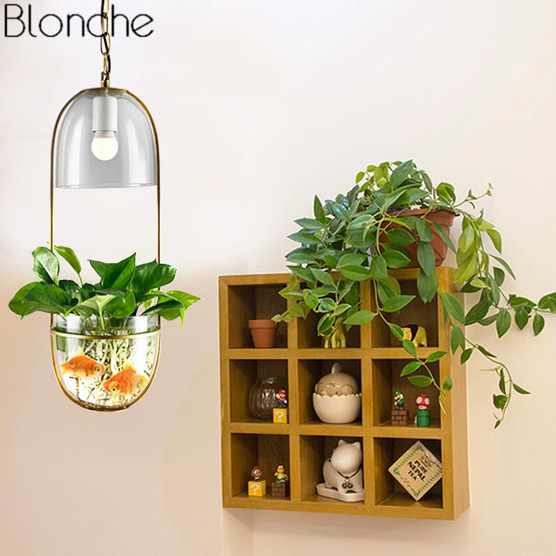 Современный Стеклянный светодиодный подвесной светильник s DIY, подвесной светильник для растений, для столовой, спальни, кухни, светильник для домашнего декора E27