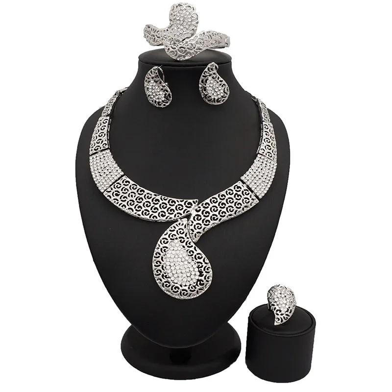 

silver plated jewelry sets african wedding jewelry sets fashion jewelry sets women necklace