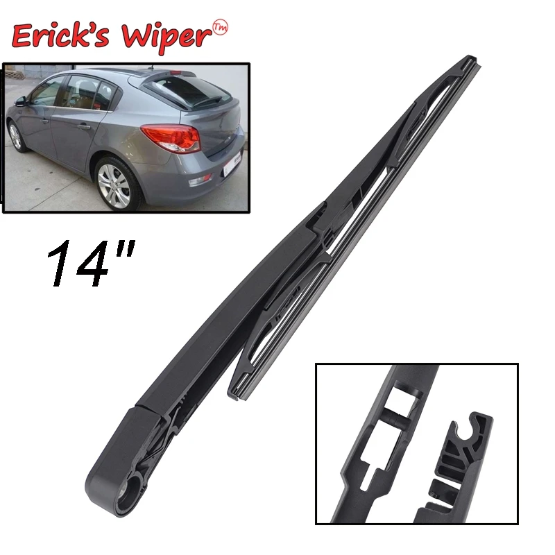 

Erick's Wiper 14" Rear Wiper Blade & Arm Set Kit For Chevrolet Cruze MK1 Hatchback 2008 - 2016 Windshield Windscreen Rear Window