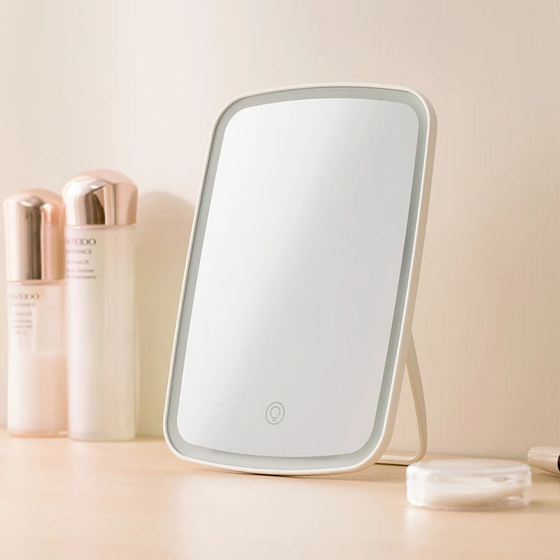 Xiaomi Jordan& Judy портативный светодиодный с сенсорным управлением освещенное зеркало для макияжа 1200 мАч перезаряжаемое настольное зеркало для макияжа складное зеркало
