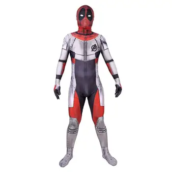 

Avengers 4 Endgame Quantum Realm Deadpool Cosplay Costume Superhero Costumes Adult Deadpool Jumpsuit Suit Hallween Costume