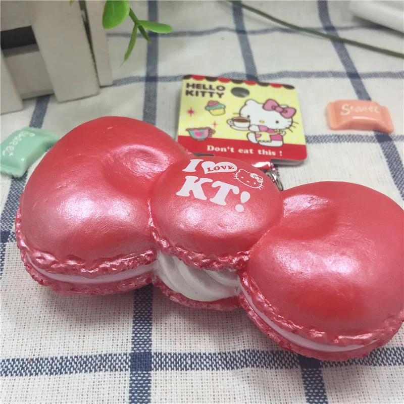 1 шт. милый hello kitty лук мягкие игрушки Kuwaii Squishys игрушка сотовый телефон шарм Jumbo Squishies оригинальная посылка(7 цветов